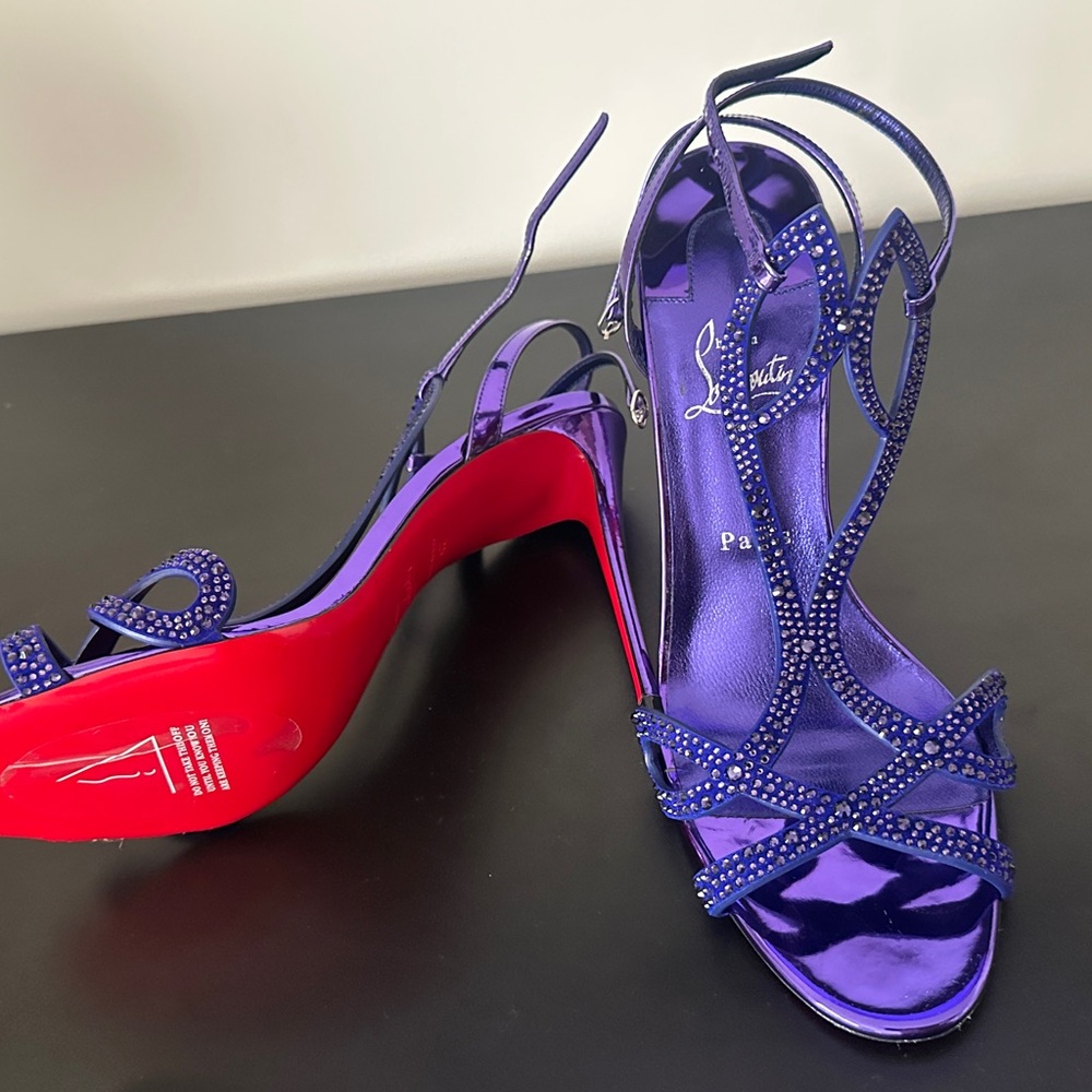 Christian Louboutin Vibrant Purple Strappy Heels